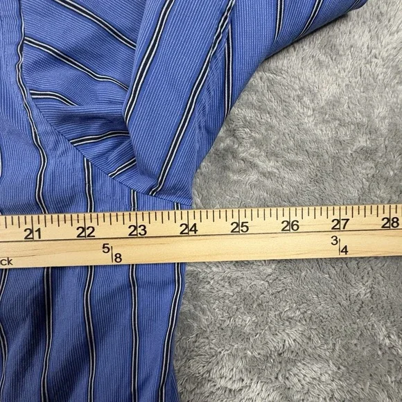 Roundtree & Yorke Men's L Blue LS 80's Two-Ply Cotton Shirt‎ SEE DESCRIPTION - Picture 12 of 15